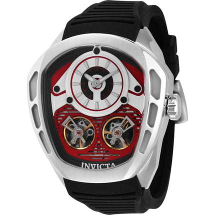 Invicta Men's Watch - Akula Automatic Black, Silver and Red Dial Rubber Strap | 43862 ,