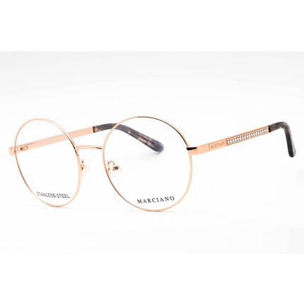 Guess By Marciano Women's Eyeglasses - Shiny Rose Gold Metal Round Frame | GM0323 028 ,