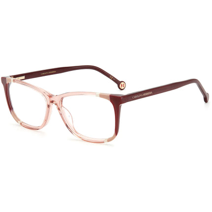Carolina Herrera Women's Eyeglasses - 55mm Burgundy Nude Rectangular | CH 0066 0C19 ,