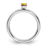 Sterling Silver Stackable Expressions Citrine Ring | QSK2122 ,