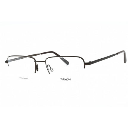 Flexon Men's Eyeglasses - Brown Metal Rectangular Half Rim Frame | FLEXON H6050 210 ,