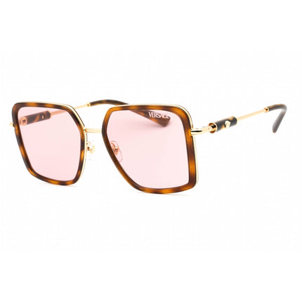 Versace Women's Sunglasses - Havana Square Frame Light Violet Lens | 0VE2261 100284 ,