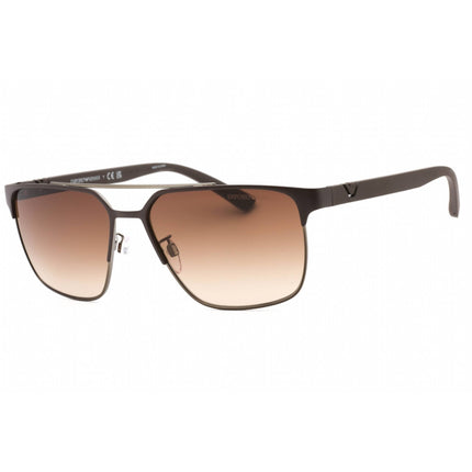 Emporio Armani Men's Sunglasses - Matte Brown Gunmetal Pilot Frame | 0EA2134 316113 ,