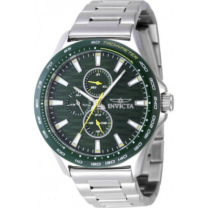 Invicta men's Watch - Invicta Racing Quartz Green Dial Silver Tone Bracelet | 47549 ,