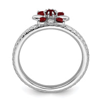 Sterling Silver Stackable Expressions Garnet Ring | QSK795 ,