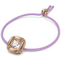 Swarovski Women's Bracelet - Dulcis Rose Gold, Crystal, Purple Cord | 5617983 ,