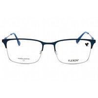 Flexon Men's Eyeglasses - Matte Navy/Silver Metal Rectangular Frame | FLEXON E1132 410 ,