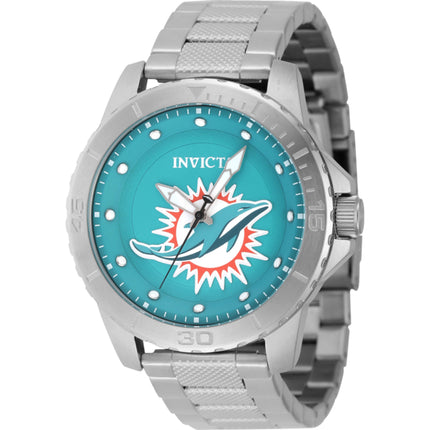 Invicta Men's Watch - NFL Miami Dolphins Light Blue Dial Silver Tone Bracelet | 48087 ,
