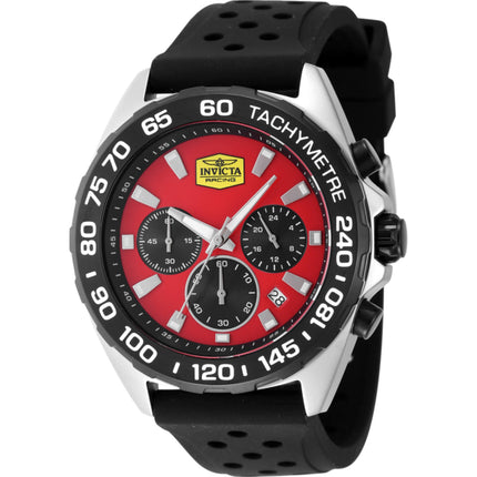 Invicta Men's Watch - Invicta Racing Chrono Red Dial Black Silicone Strap | 47772 ,