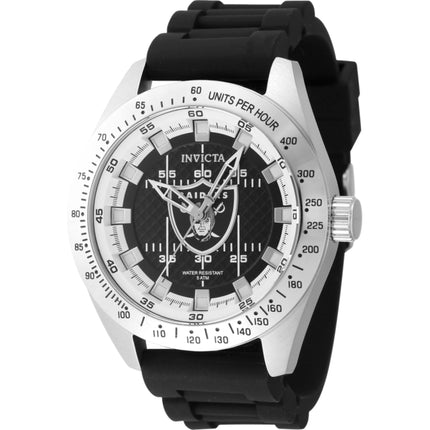 Invicta Men's Watch - NFL Las Vegas Raiders Quartz Black Silicone Rubber Strap | 47859 ,