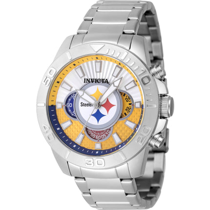 Invicta Men's Watch - NFL Pittsburgh Steelers Yellow, Silver and Blue Dial | 47933 ,