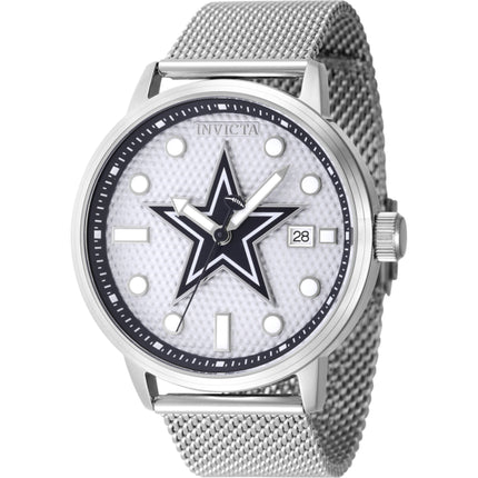 Invicta Men's Watch - NFL Dallas Cowboys Chrono Grey Dial Mesh Bracelet | 47968 ,