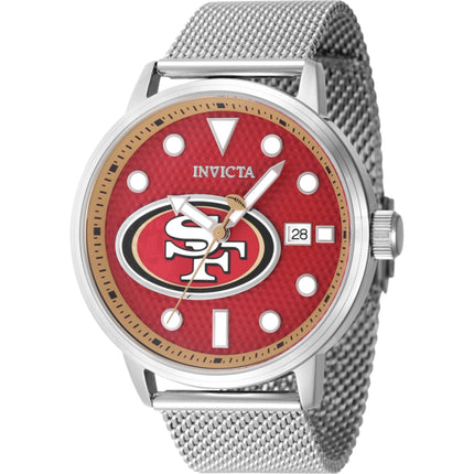 Invicta Men's Watch - NFL Las Vegas Raiders Red Dial Steel Mesh Bracelet | 47971 ,