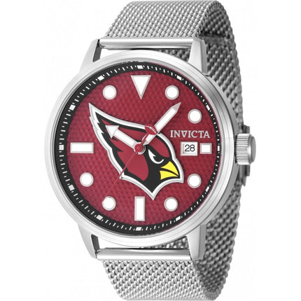 Invicta Men's Watch - NFL Arizona Cardinals Red Dial Steel Mesh Bracelet | 47996 ,