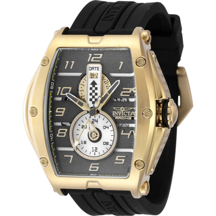 Invicta Men's Watch - Invicta Racing Quartz Yellow Gold Case Black Strap | 47386 ,