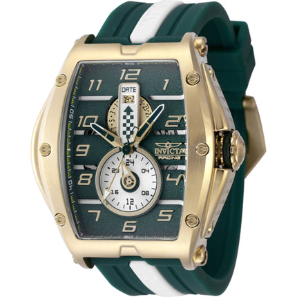 Invicta Men's Watch - Invicta Racing Yellow Gold Case Green and White Strap | 47387 ,
