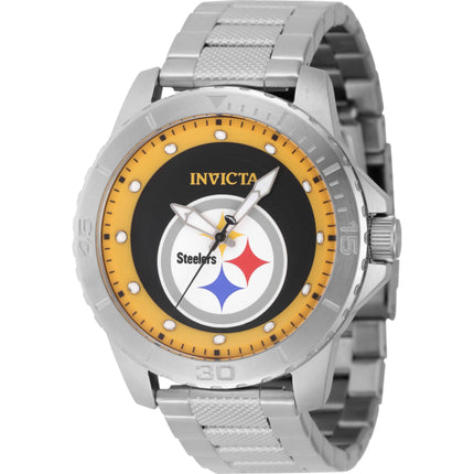 Invicta Men's Watch - NFL Pittsburgh Steelers Yellow Dial Steel Bracelet | 48084 ,