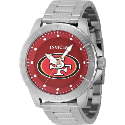 Invicta Men's Watch - NFL San Francisco 49ers Quartz Red Dial Steel Bracelet | 48086 ,