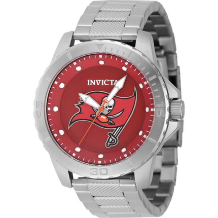Invicta Men's Watch - NFL Tampa Bay Buccaneers Quartz Red Dial Steel Bracelet | 48090 ,