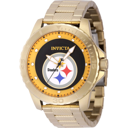 Invicta Men's Watch - NFL Pittsburgh Steelers Quartz Yellow Gold Bracelet | 48092 ,