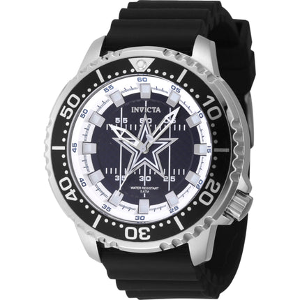 Invicta Men's Watch - NFL Dallas Cowboys Blue Dial Black Silicone Strap | 48099 ,