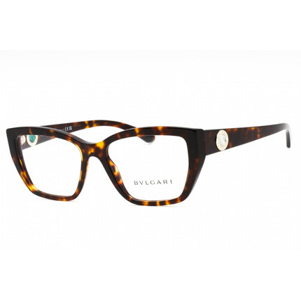 Bvlgari Women's Eyeglasses - Havana Plastic Full Rim Cat Eye Shape Frame | 0BV4221 504 ,