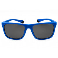 Polaroid Core Unisex Sunglasses - Matte Blue Black Full Rim Frame | PLD 2141/S 0DOF M9 ,
