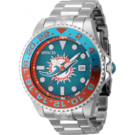 Invicta Men's Watch - NFL Miami Dolphins Green and Orange Dial Bracelet | 45029 ,
