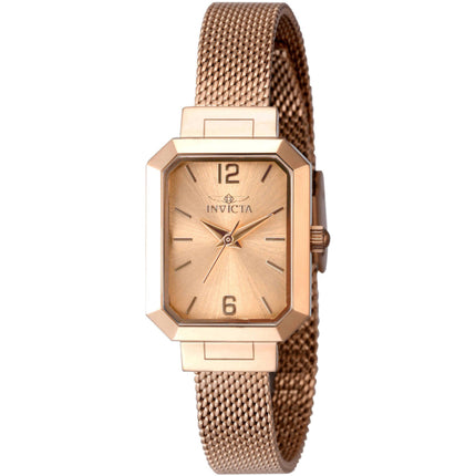 Invicta Women's Watch - Angel Quartz Rectangular Rose Gold Tone Dial Bracelet | 48153 ,