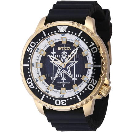 Invicta Men's Watch - NFL Dallas Cowboys Quartz Blue Dial Black Silicone Strap | 48106 ,