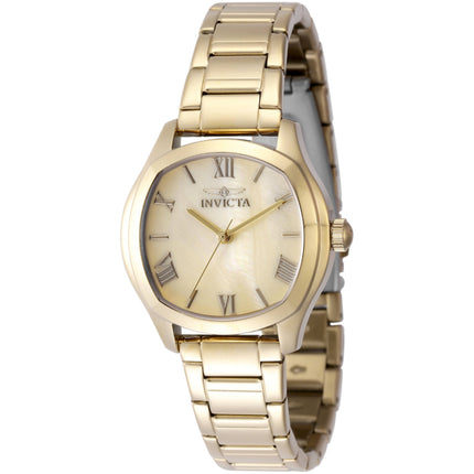 Invicta Women's Watch - Wildflower Quartz MOP Dial Yellow Gold Steel Bracelet | 48235 ,
