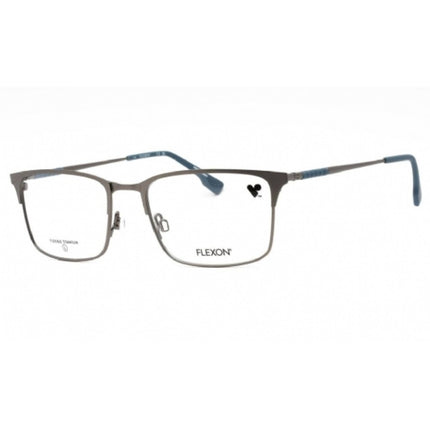 Flexon Men's Eyeglasses - Matte Gunmetal Metal Rectangular Frame | FLEXON E1132 072 ,