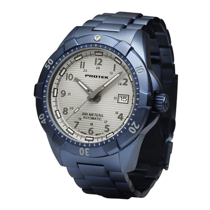 ProTek Men's Automatic Blue Stainless Steel Case & Bracelet Watch | 2213BR ,