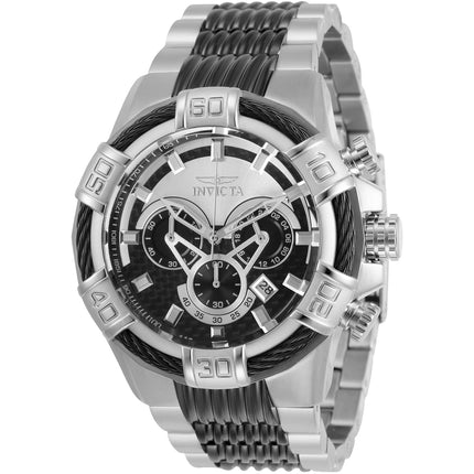 Invicta Men's Chronograph Watch - Bolt Quartz Black and Silver Tone Bracelet | 29569 ,