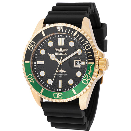 Invicta Men's Watch - Pro Diver Quartz Black Dial Silicone Rubber Strap Date | 47168 ,
