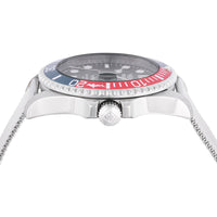 Invicta Men's Watch - Pro Diver Quartz Black Dial Silver Mesh Bracelet Date | 47176 ,