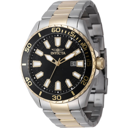 Invicta Men's Watch - Pro Diver Quartz Black Dial Two Tone Steel Bracelet | 47342 ,