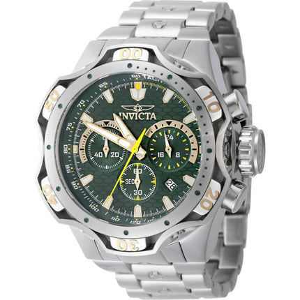 Invicta Men's Watch - Venom Chronograph Green Dial Stainless Steel Bracelet | 47762 ,