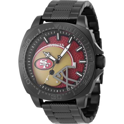 Invicta Men's Watch - NFL San Francisco 49ers Quartz Black Steel Bracelet | 47870 ,