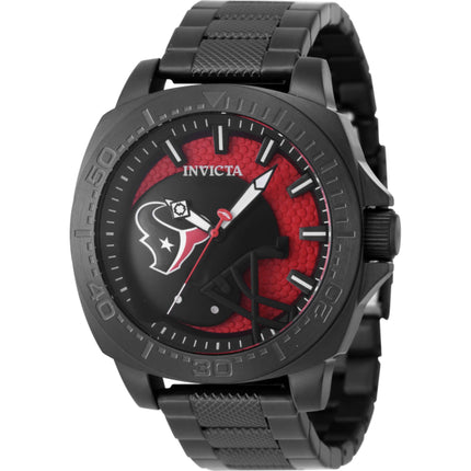 Invicta Men's Watch - NFL Houston Texans Red and Blue Dial Black Bracelet | 47891 ,