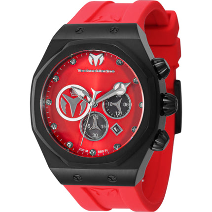 Technomarine Men's Watch - Reef Sun Quartz Chronograph Red Silicone Strap | TM-523003 ,