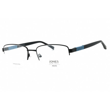 Jones New York Men's Eyeglasses - Matte Black Rectangular Half Rim Frame | J367 0MAB ,