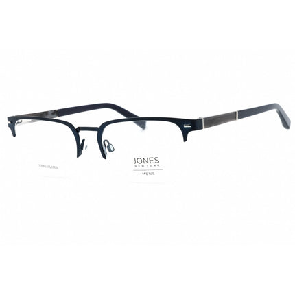Jones New York Men's Eyeglasses - Navy Metal Rectangular Half Rim Frame | VJOM376 0NAV ,