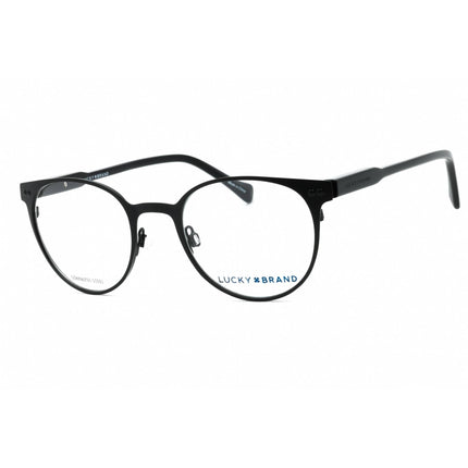 Lucky Brand Men's Eyeglasses - Black Metal Round Full Rim Frame Clear Lens | D314 0BLA ,