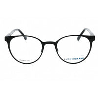 Lucky Brand Men's Eyeglasses - Black Metal Round Full Rim Frame Clear Lens | D314 0BLA ,