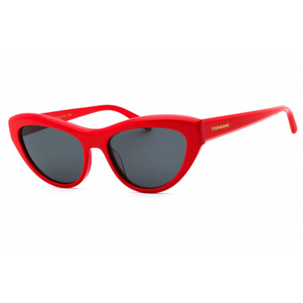 Salvatore Ferragamo Women's Sunglasses - Red Cat Eye Frame Grey Lens | SF1103S 600 ,