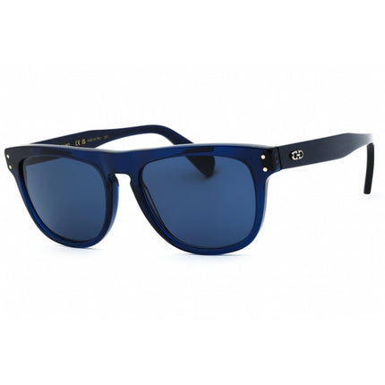Salvatore Ferragamo Men's Sunglasses - Transparent Blue Browline Frame | SF1111S 432 ,