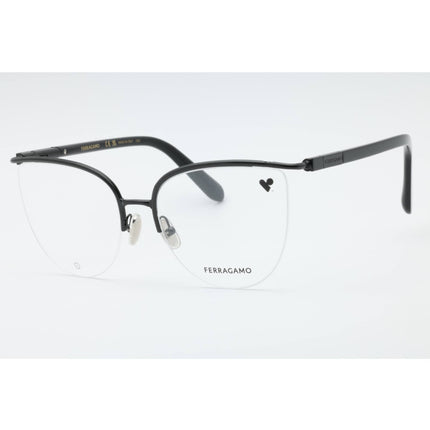 Salvatore Ferragamo Women's Eyeglasses - Black Metal Cat Eye Frame | SF2227 001 ,