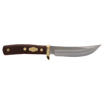 Schrade Old Timer Knife - Woodsman Sawcut Handle Full Tang Fixed Blade | 165OT ,