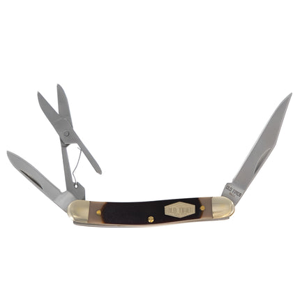 Schrade Old Timer Pocket Knife - Grandad's Brown Delrin Handle Folding | 106OT ,